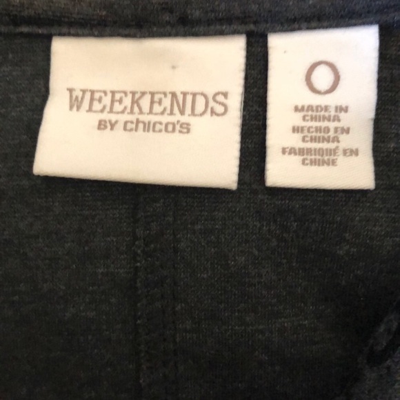 🖤CHICO’S🖤WEEKENDS JACQUARD ZIPPER JACKET🖤 - Picture 6 of 8